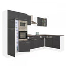 Yorki 340 sarok konyhabútor fehér korpusz,selyemfényű antracit fronttal