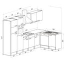 Yorki 340 sarok konyhabútor fehér korpusz,selyemfényű fehér fronttal