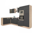 Yorki 340 sarok konyhabútor sonoma tölgy korpusz,selyemfényű antracit fronttal