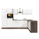 Yorki 340 sarok konyhabútor yorki tölgy korpusz,selyemfényű fehér fronttal