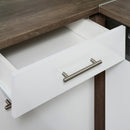 Yorki 340 sarok konyhabútor yorki tölgy korpusz,selyemfényű fehér fronttal