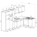 Yorki 370 sarok konyhabútor fehér korpusz,selyemfényű antracit fronttal