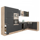 Yorki 370 sarok konyhabútor sonoma tölgy korpusz,selyemfényű antracit fronttal