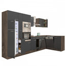 Yorki 370 sarok konyhabútor yorki tölgy korpusz,selyemfényű antracit fronttal