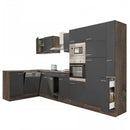 Yorki 370 sarok konyhabútor yorki tölgy korpusz,selyemfényű antracit fronttal