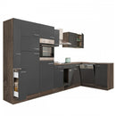 Yorki 370 sarok konyhabútor yorki tölgy korpusz,selyemfényű antracit fronttal