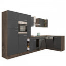 Yorki 370 sarok konyhabútor yorki tölgy korpusz,selyemfényű antracit fronttal