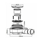 Zuhanytálca szifon 90 mm-es