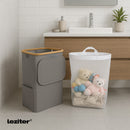 Szennyeskosár 100L szürke 44x33x67 cm