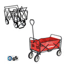 Összecsukható kerti strandkocsi piros