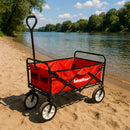 Összecsukható kerti strandkocsi piros