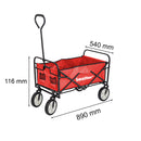 Összecsukható kerti strandkocsi piros