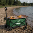 Összecsukható standard kerti strandkocsi asztallal zöld