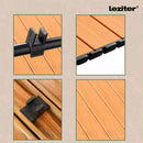 Összecsukható standard kerti strandkocsi asztallal szürke