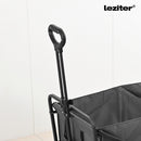 Összecsukható prémium kerti strandkocsi tetővel szürke