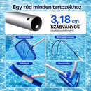 Teleszkópos rúd medence tisztító hálóhoz LMTH-01 2x180 cm, 0,8 mm, ezüst