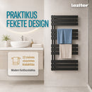 Solaro Design törölközőszárító radiátor 1200x600 mm fekete