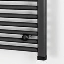Egyenes törölközőszárító radiátor 1200x500 mm fekete