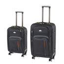 TraveLux Light II gurulós bőrönd szett fekete
