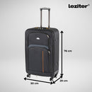 TraveLux Light III gurulós bőrönd szett fekete