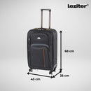 TraveLux Light IV gurulós bőrönd szett fekete