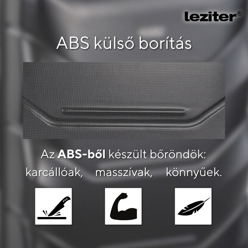 TraveLux Max IV gurulós bőrönd szett fekete