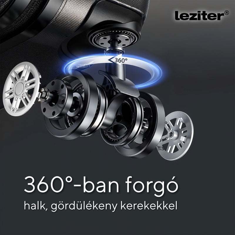 TraveLux Max IV gurulós bőrönd szett fekete