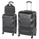 TraveLux Max X gurulós bőrönd szett fekete