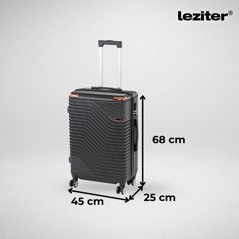 TraveLux Urban XIII gurulós bőrönd szett fekete