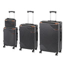 TraveLux Urban XXIV gurulós bőrönd szett fekete