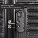 TraveLux Urban XXIV gurulós bőrönd szett fekete