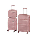 TraveLux Voyager IX gurulós bőrönd szett rosegold