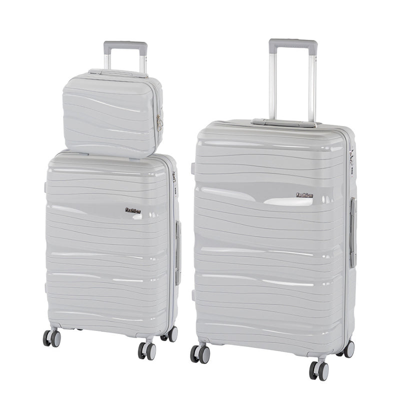 TraveLux Voyager X gurulós bőrönd szett szürke