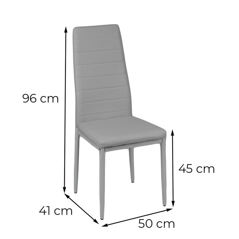 Mezza 4+1 étkező garnitúra fehér-szürke