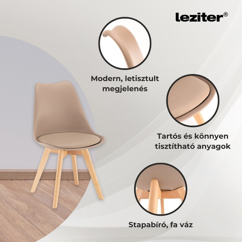 Velon 4+1 étkező garnitúra fehér-bézs