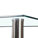 Berna 120 cm szögletes üveg étkezőasztal transparent