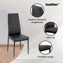 Norman 4+1 étkező garnitúra fekete