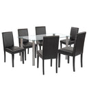 Cadiz 6+1 étkező garnitúra fehér-fekete
