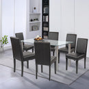 Cadiz 6+1 étkező garnitúra fehér-fekete