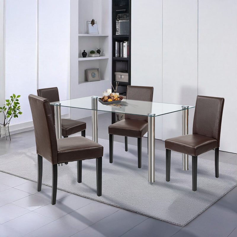 Cadiz 4+1 étkező garnitúra fehér-barna