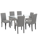 Cadiz 6+1 étkező garnitúra fehér-szürke