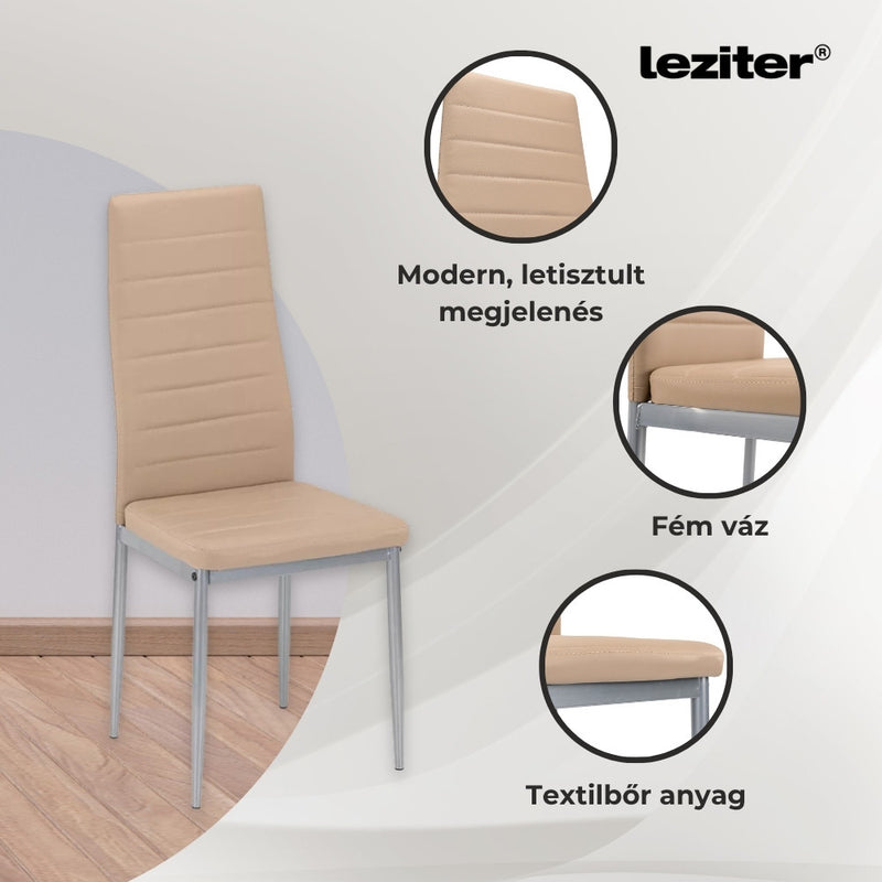 Nash 4+1 étkező garnitúra bézs-szürke