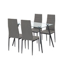 Nash 4+1 étkező garnitúra szürke-fekete