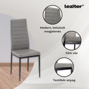 Nash 4+1 étkező garnitúra szürke-fekete