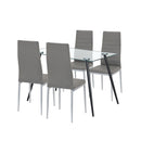 Nash 4+1 étkező garnitúra szürke-szürke