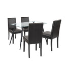 Alen 4+1 étkező garnitúra fekete-fekete