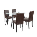 Alen 4+1 étkező garnitúra fekete-barna