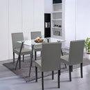 Alen 4+1 étkező garnitúra fekete-szürke