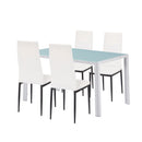 Mabel 4+1 étkező garnitúra fehér-fekete