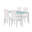 Mabel 4+1 étkező garnitúra fehér-szürke